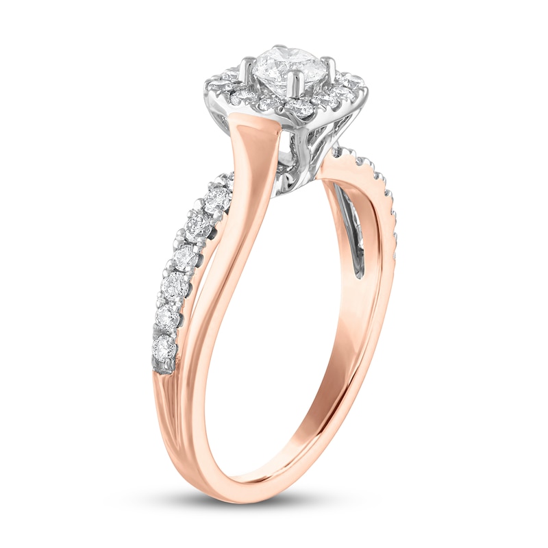 Main Image 2 of Diamond Engagement Ring 5/8 ct tw Round 14K Two-Tone