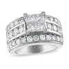 Thumbnail Image 0 of Diamond Engagement Ring 3-1/2 ct tw Princess/Round 14K White Gold