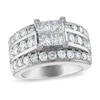Thumbnail Image 1 of Diamond Engagement Ring 3-1/2 ct tw Princess/Round 14K White Gold