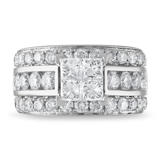 Diamond Engagement Ring 3-1/2 ct tw Princess/Round 14K White Gold | Jared