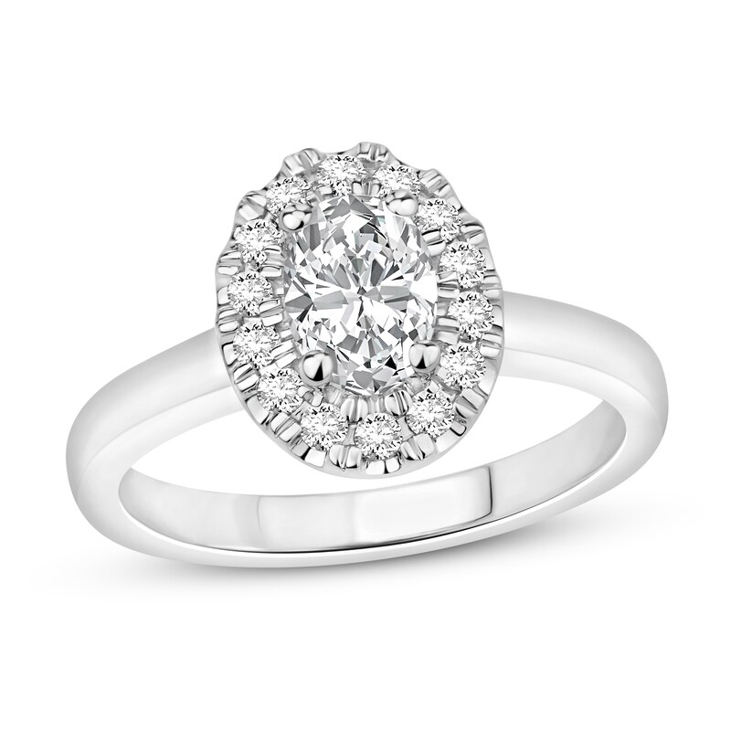 Diamond Engagement Ring 1/2 ct tw Round 14K White Gold