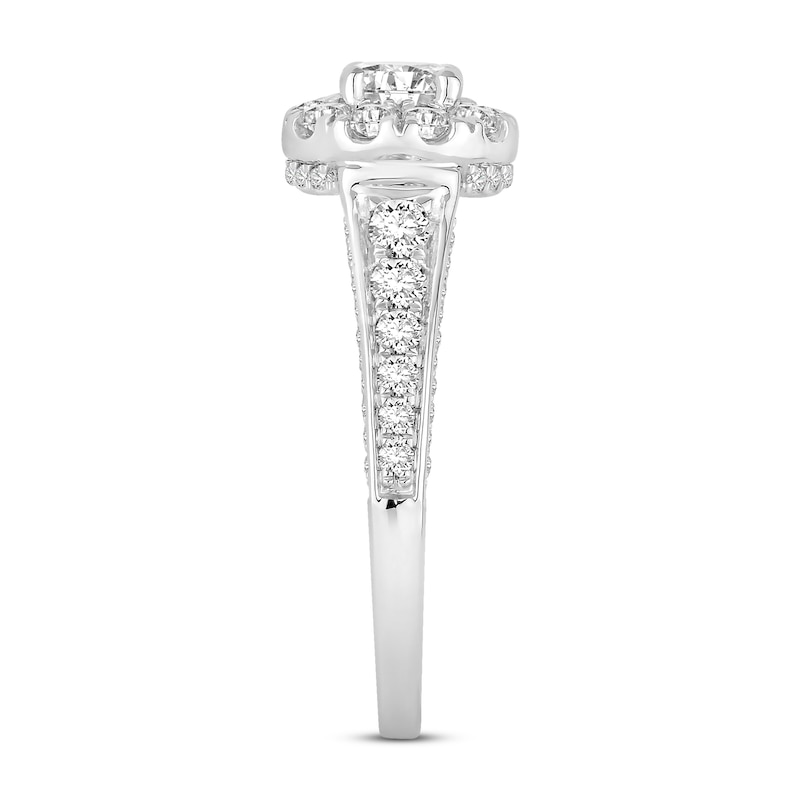 Main Image 3 of Diamond Engagement Ring 1 3/8 ct tw Round 14K White Gold