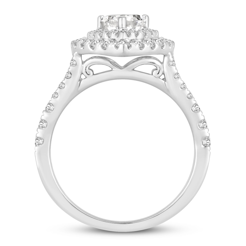 Diamond Engagement Ring 1 7/8 ct tw Pear-shaped/Round 14K White Gold
