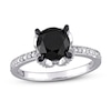 Thumbnail Image 0 of Black Diamond Engagement Ring 2 ct tw 14K White Gold