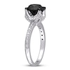 Thumbnail Image 1 of Black Diamond Engagement Ring 2 ct tw 14K White Gold