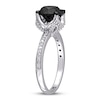 Thumbnail Image 2 of Black Diamond Engagement Ring 2 ct tw 14K White Gold