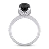 Thumbnail Image 3 of Black Diamond Engagement Ring 2 ct tw 14K White Gold