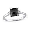 Thumbnail Image 1 of Black Diamond Engagement Ring 1 1/4 ct tw 14K White Gold