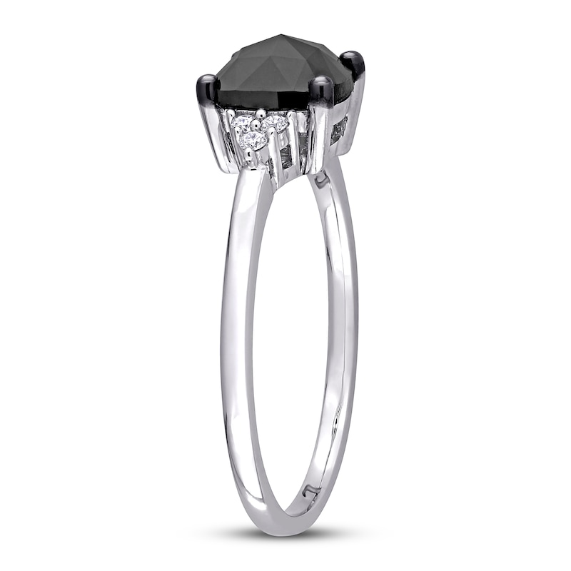 Main Image 2 of Black Diamond Engagement Ring 1 1/4 ct tw 14K White Gold