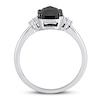 Thumbnail Image 2 of Black Diamond Engagement Ring 1 1/4 ct tw 14K White Gold