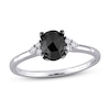 Black Diamond Engagement Ring 1 ct tw 14K White Gold