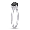 Thumbnail Image 1 of Black Diamond Engagement Ring 1 ct tw 14K White Gold