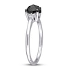 Thumbnail Image 2 of Black Diamond Engagement Ring 1 ct tw 14K White Gold