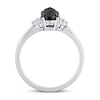 Thumbnail Image 3 of Black Diamond Engagement Ring 1 ct tw 14K White Gold