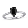 Thumbnail Image 0 of Black Diamond Engagement Ring 1 ct tw 14K White Gold