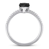 Thumbnail Image 3 of Black Diamond Engagement Ring 1 ct tw 14K White Gold