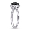 Black Diamond Engagement Ring 1 1/5 ct tw 14K White Gold