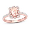 Thumbnail Image 1 of Natural Morganite Engagement Ring 1/4 ct tw Diamonds 14K Rose Gold
