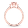 Thumbnail Image 2 of Natural Morganite Engagement Ring 1/4 ct tw Diamonds 14K Rose Gold