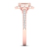 Thumbnail Image 3 of Natural Morganite Engagement Ring 1/4 ct tw Diamonds 14K Rose Gold