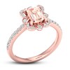 Thumbnail Image 4 of Natural Morganite Engagement Ring 1/4 ct tw Diamonds 14K Rose Gold