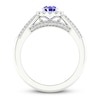 Thumbnail Image 2 of Natural Tanzanite Engagement Ring 1/4 ct tw Diamonds 14K White Gold