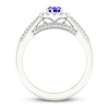 Thumbnail Image 1 of Natural Tanzanite Engagement Ring 1/4 ct tw Diamonds 14K White Gold