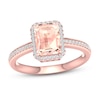 Thumbnail Image 1 of Natural Morganite Engagement Ring 1/6 ct tw Diamonds 14K Rose Gold