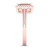Thumbnail Image 3 of Natural Morganite Engagement Ring 1/6 ct tw Diamonds 14K Rose Gold