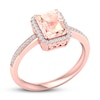 Thumbnail Image 4 of Natural Morganite Engagement Ring 1/6 ct tw Diamonds 14K Rose Gold