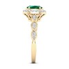 Thumbnail Image 3 of Natural Emerald Engagement Ring 1/5 ct tw Diamonds 14K Yellow Gold