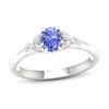 Thumbnail Image 1 of Natural Tanzanite Ring 1/6 ct tw Diamonds 14K White Gold