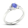 Thumbnail Image 2 of Natural Tanzanite Ring 1/6 ct tw Diamonds 14K White Gold