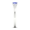 Thumbnail Image 3 of Natural Tanzanite Ring 1/6 ct tw Diamonds 14K White Gold
