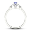 Thumbnail Image 3 of Natural Tanzanite Ring 1/3 ct tw Diamonds 14K White Gold