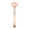 Thumbnail Image 1 of Natural Morganite Ring 1/6 ct tw Diamonds 14K Rose Gold