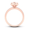 Thumbnail Image 2 of Natural Morganite Ring 1/6 ct tw Diamonds 14K Rose Gold