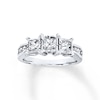 Thumbnail Image 0 of Diamond 3-Stone Ring 1 ct tw Princess-cut 14K White Gold