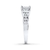 Thumbnail Image 3 of Diamond 3-Stone Ring 1 ct tw Princess-cut 14K White Gold