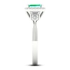 Thumbnail Image 2 of Natural Emerald Ring 1/3 ct tw Diamonds 14K White Gold
