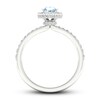 Thumbnail Image 3 of Natural Aquamarine Ring 3/8 ct tw Diamonds 14K White Gold