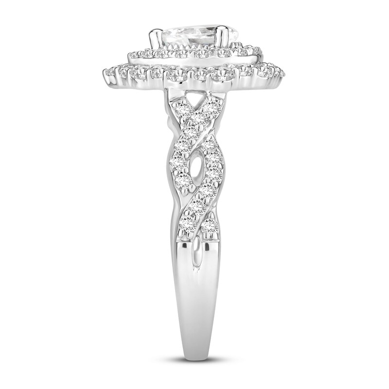 Main Image 3 of Diamond Engagement Ring 1 1/2 ct tw Pear-shaped/Round 14K White Gold