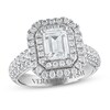 Thumbnail Image 0 of Vera Wang WISH Diamond Engagement Ring 2 1/4 ct tw Emerald/Round 14K White Gold