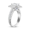 Vera Wang WISH Diamond Engagement Ring 2 1/4 ct tw Round/Emerald 14K White Gold
