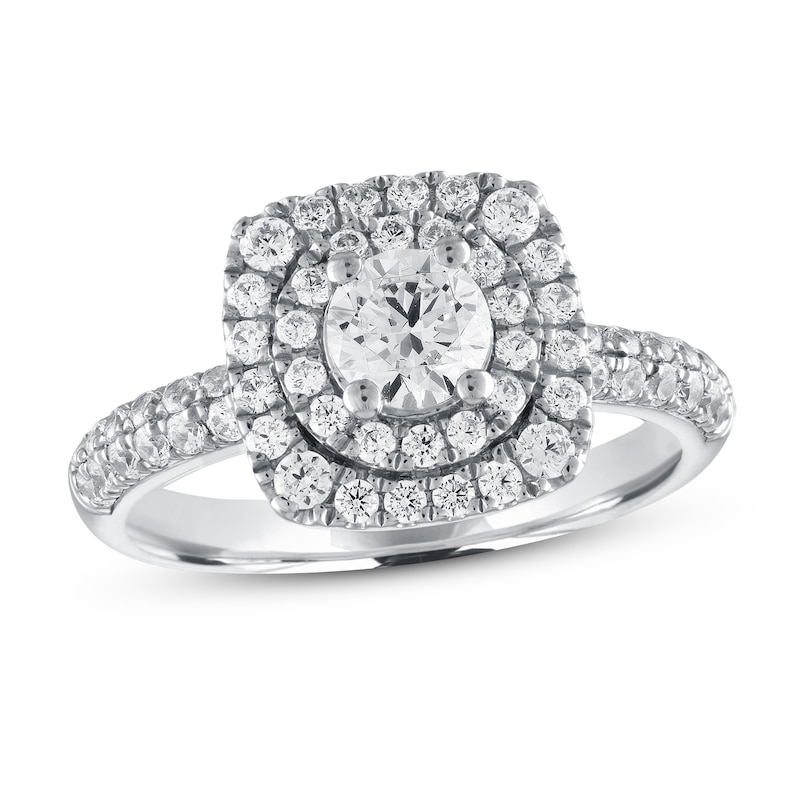 Diamond Wedding Ring 1 1/8 ct tw Round 14K White Gold