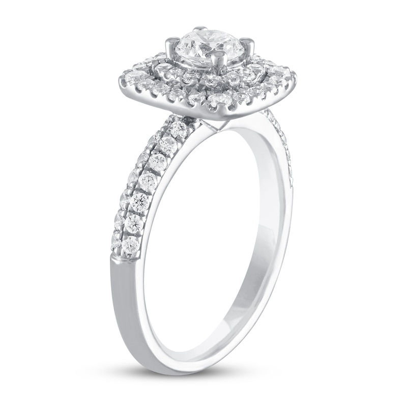 Diamond Wedding Ring 1 1/8 ct tw Round 14K White Gold