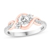 Thumbnail Image 0 of Three-Stone Diamond Engagement Ring 5/8 ct tw Round 14K Two-Tone Gold