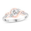 Thumbnail Image 1 of Three-Stone Diamond Engagement Ring 5/8 ct tw Round 14K Two-Tone Gold