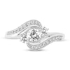Three-Stone Diamond Engagement Ring 7/8 ct tw Round 14K White Gold