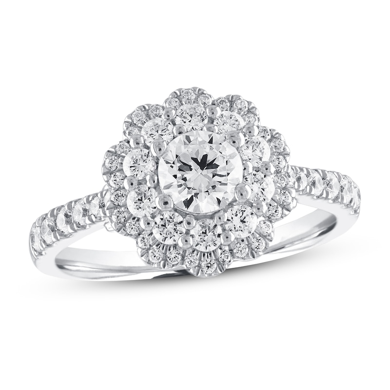 Main Image 1 of Diamond Engagement Ring 1 1/8 ct tw Round 14K White Gold